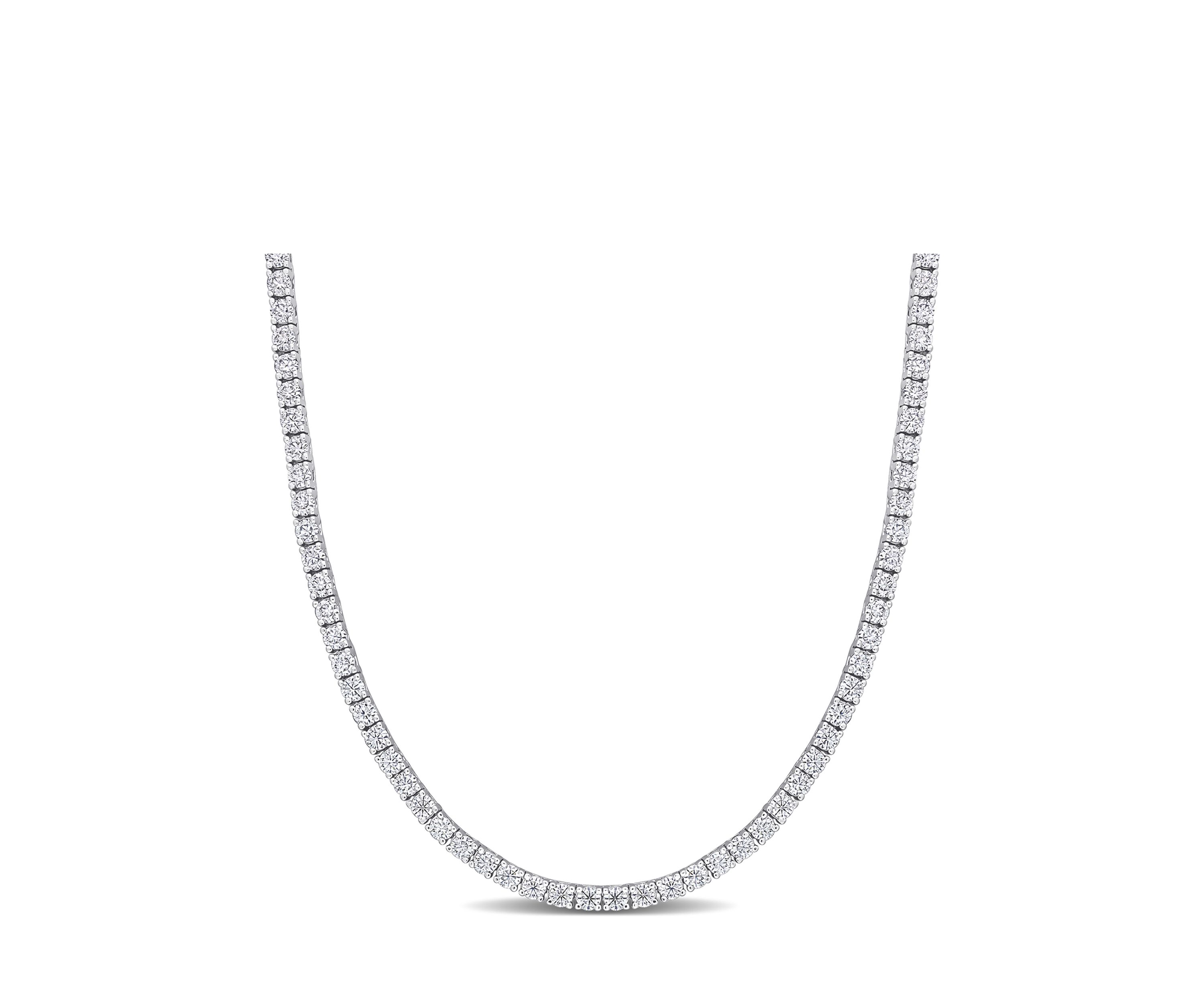 5.1 ct. t.w. Created Moissanite Tennis Necklace in Sterling Silver