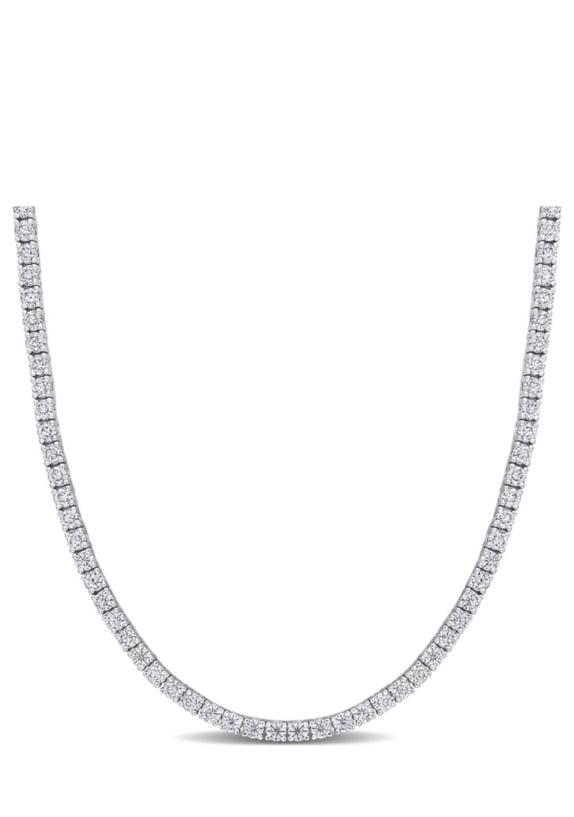 5.1 ct. t.w. Created Moissanite Tennis Necklace in Sterling Silver