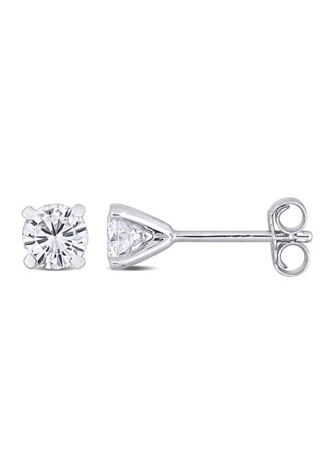 1 ct. t.w. Created Moissanite Solitaire Stud Earrings in Sterling Silver