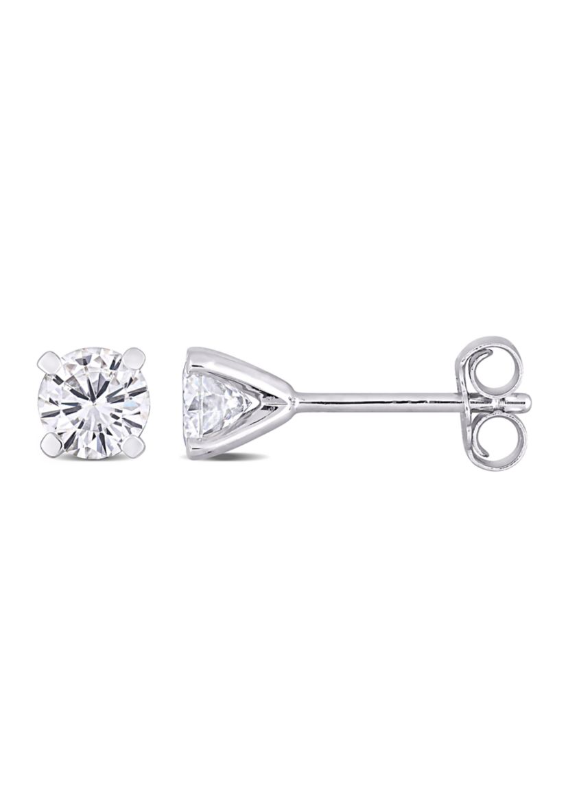 1 ct. t.w. Created Moissanite Solitaire Stud Earrings in Sterling Silver