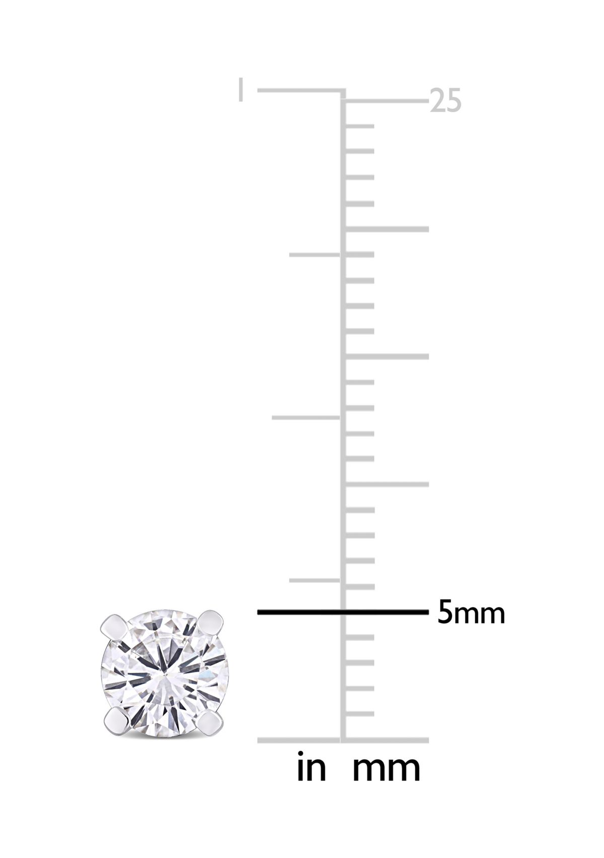 1 ct. t.w. Created Moissanite Solitaire Stud Earrings in Sterling Silver