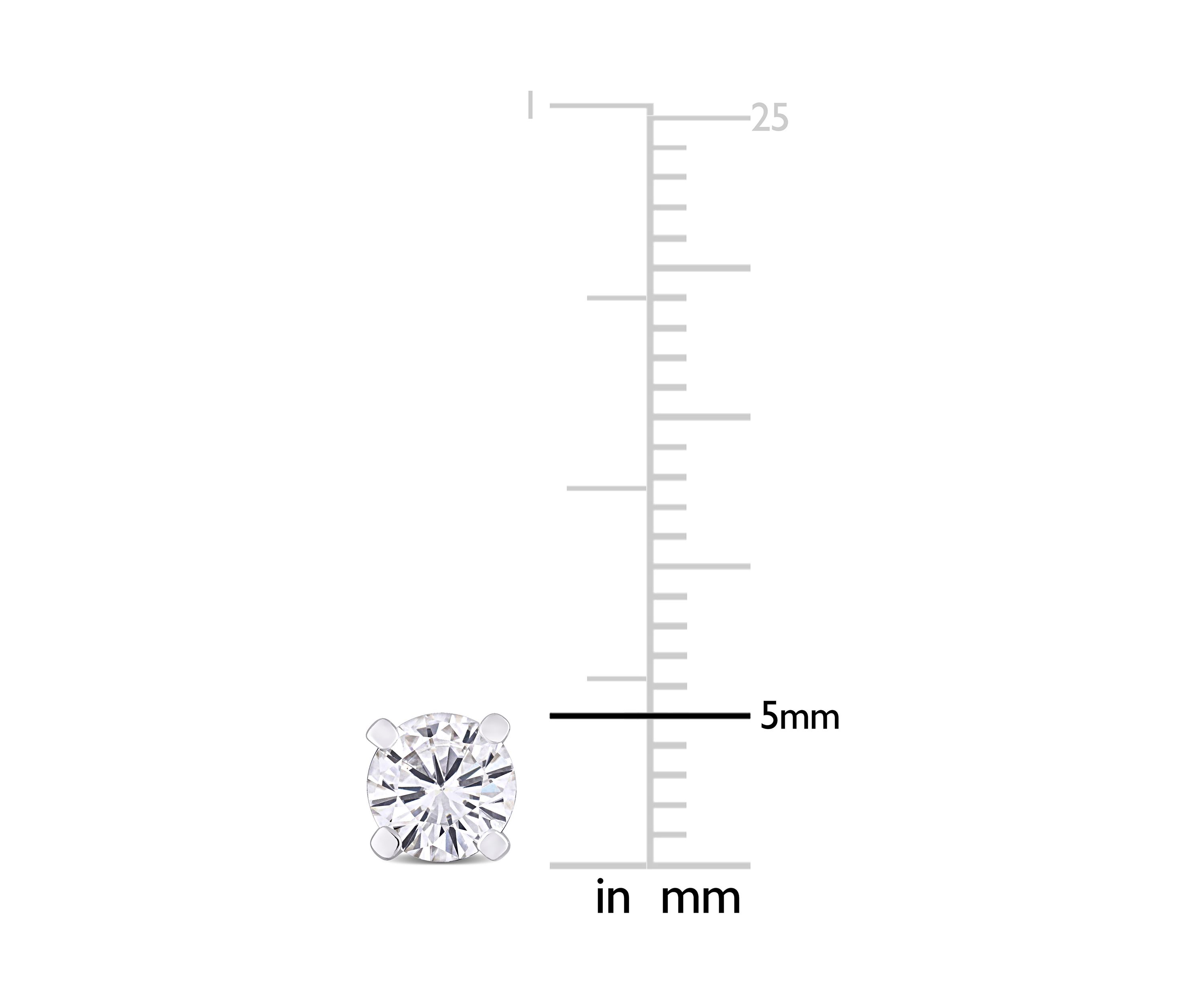1 ct. t.w. Created Moissanite Solitaire Stud Earrings in Sterling Silver
