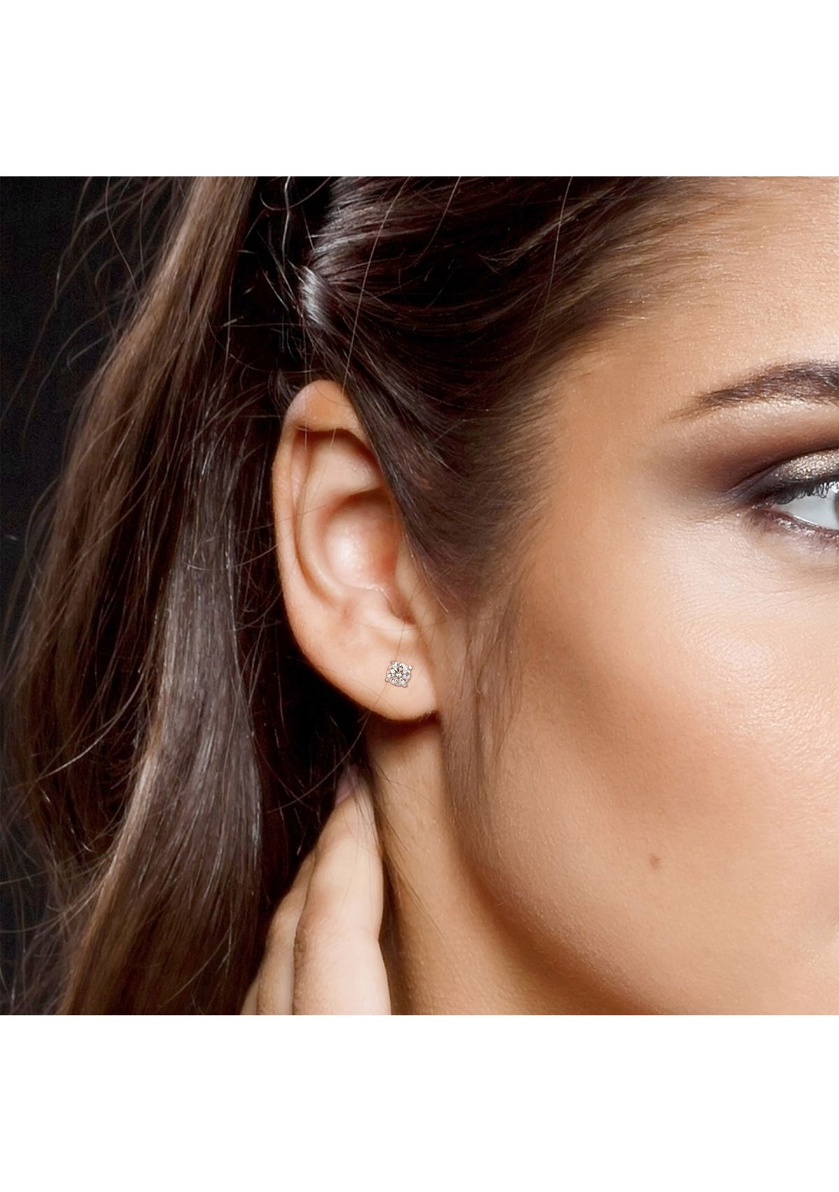 1 ct. t.w. Created Moissanite Solitaire Stud Earrings in Sterling Silver