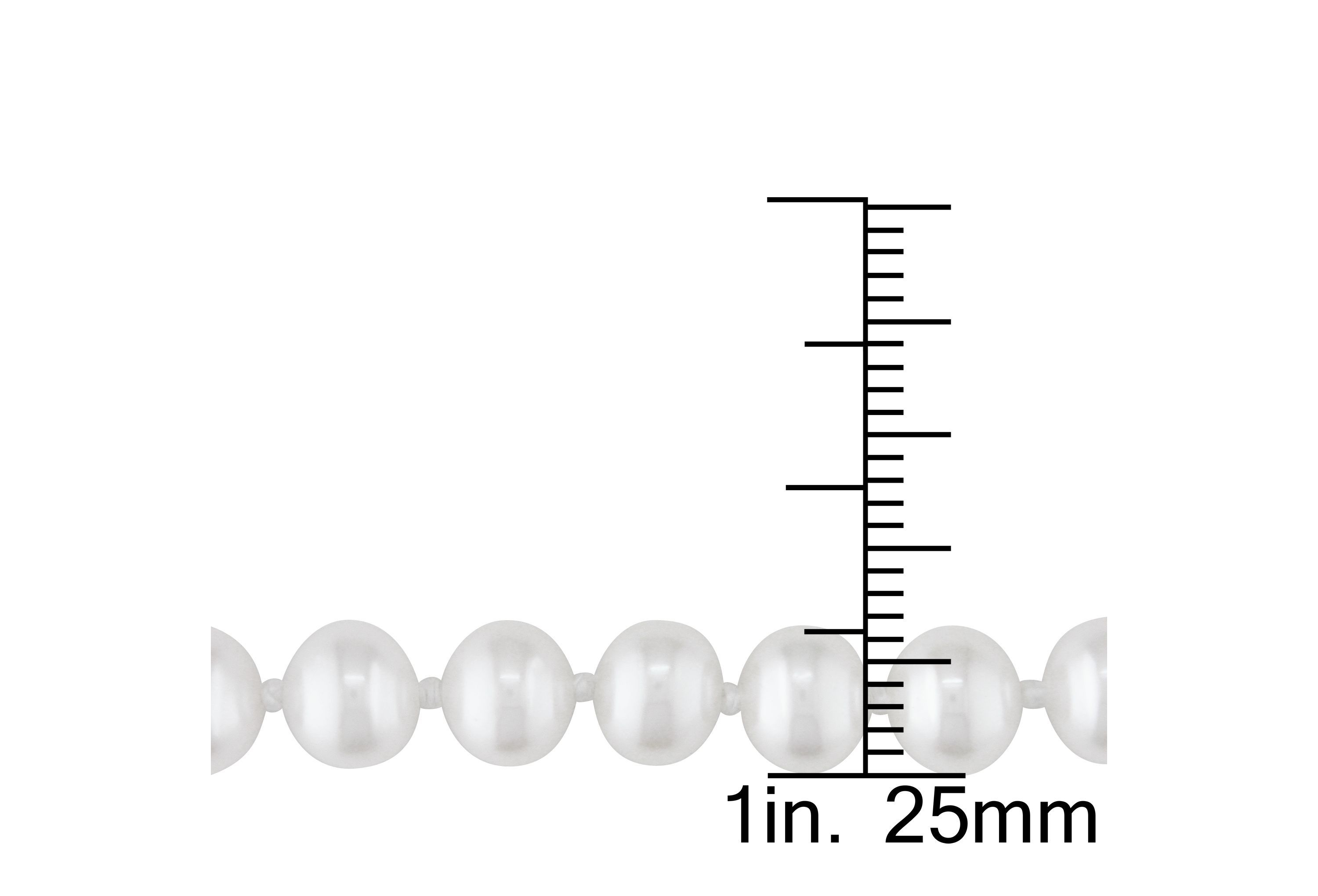 6-7MM Freshwater Cultured Pearl Bracelet with 14K Yellow Gold Clasp