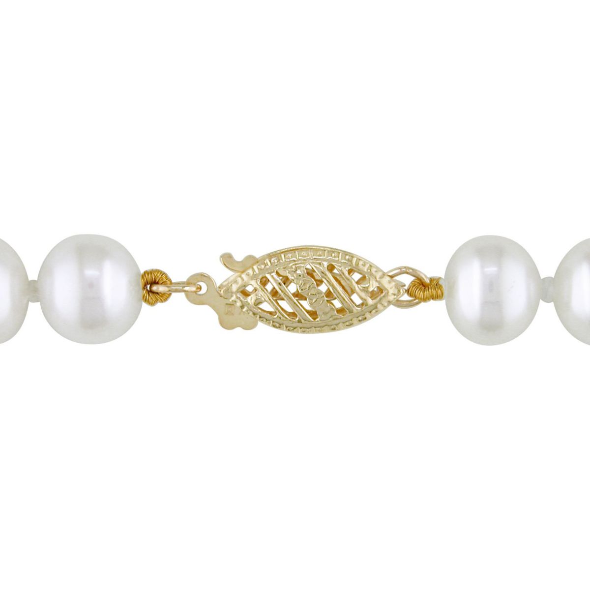 6-7MM Freshwater Cultured Pearl Bracelet with 14K Yellow Gold Clasp