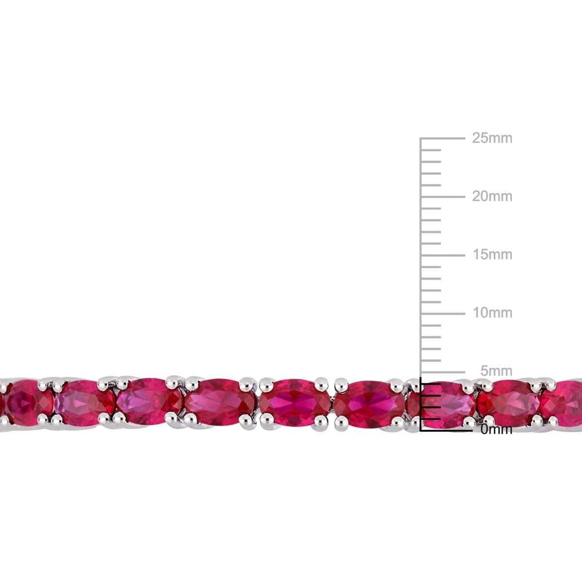 Lab Created Created Ruby Bangle in Sterling Silver