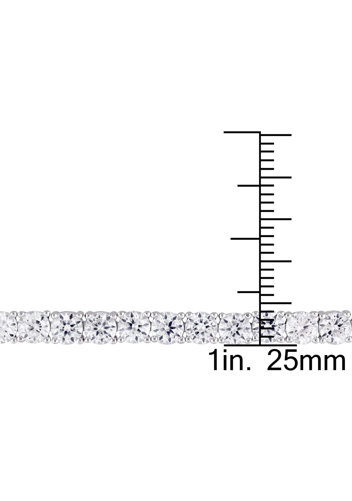 Lab Created 14.23 ct. t.g.w. Created White Sapphire Bracelet in Sterling Silver