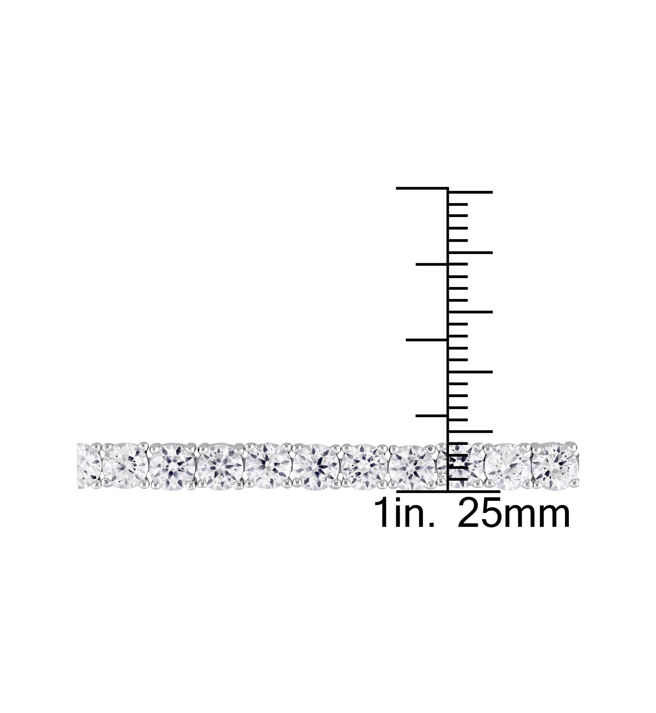 Lab Created 14.23 ct. t.g.w. Created White Sapphire Bracelet in Sterling Silver