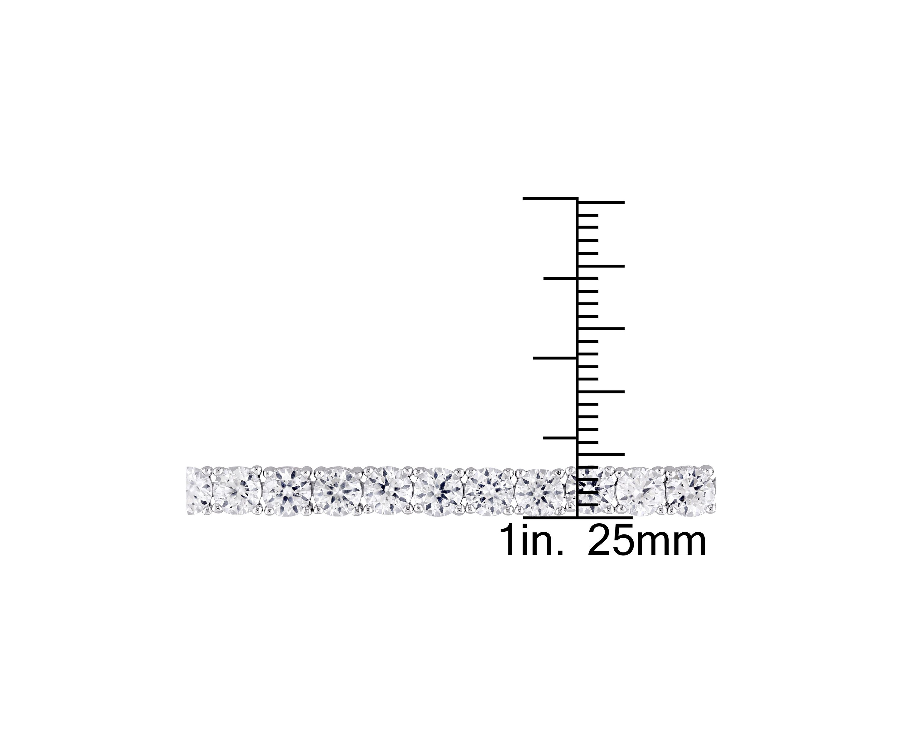 Lab Created 14.23 ct. t.g.w. Created White Sapphire Bracelet in Sterling Silver