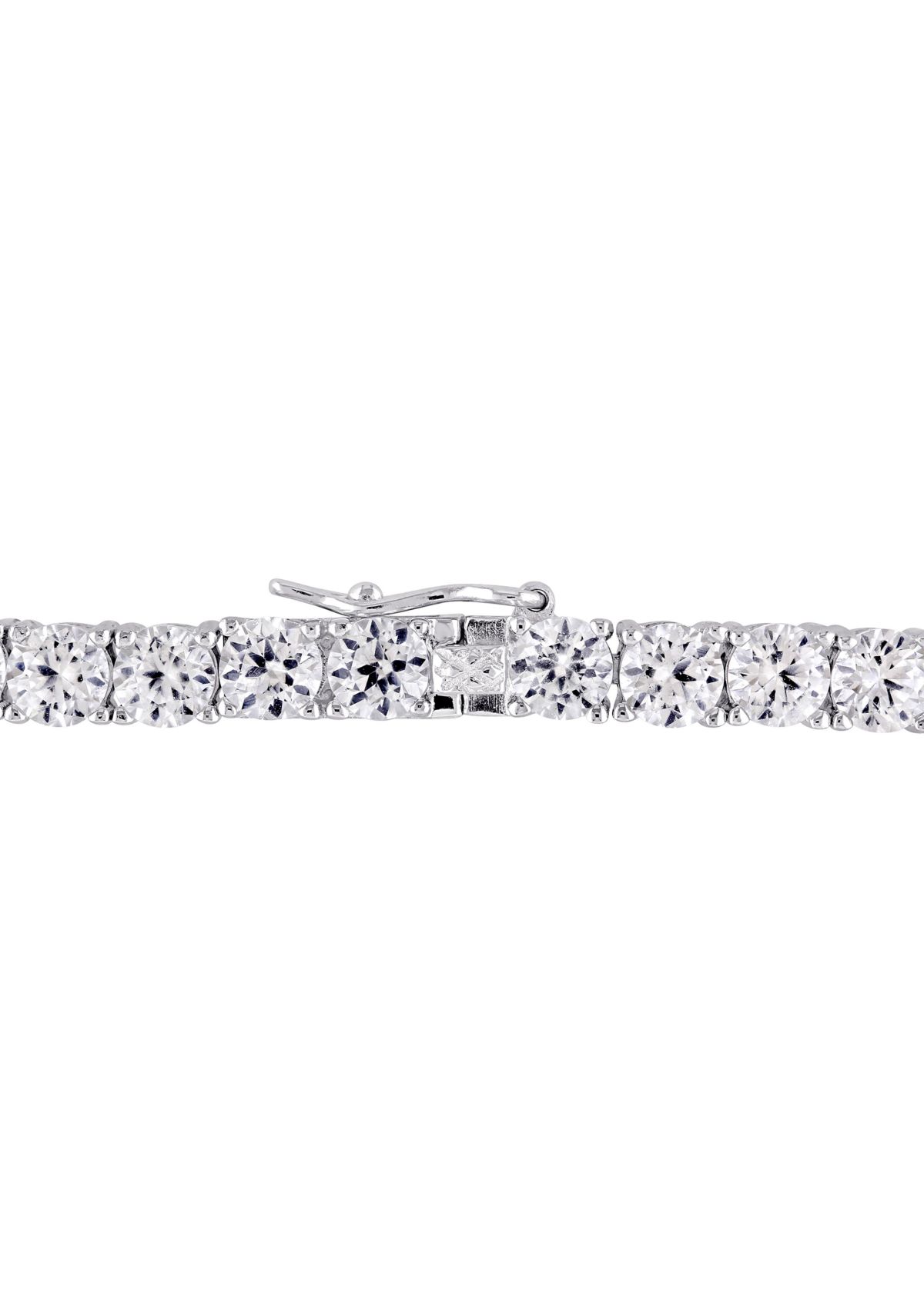 Lab Created 14.23 ct. t.g.w. Created White Sapphire Bracelet in Sterling Silver