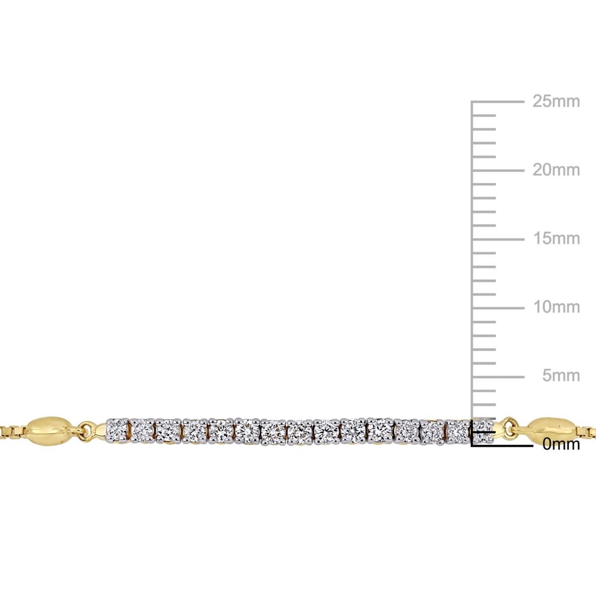 1/3 ct. t.w. Diamond Bar Adjustable Bolo Bracelet in 14K Yellow Gold