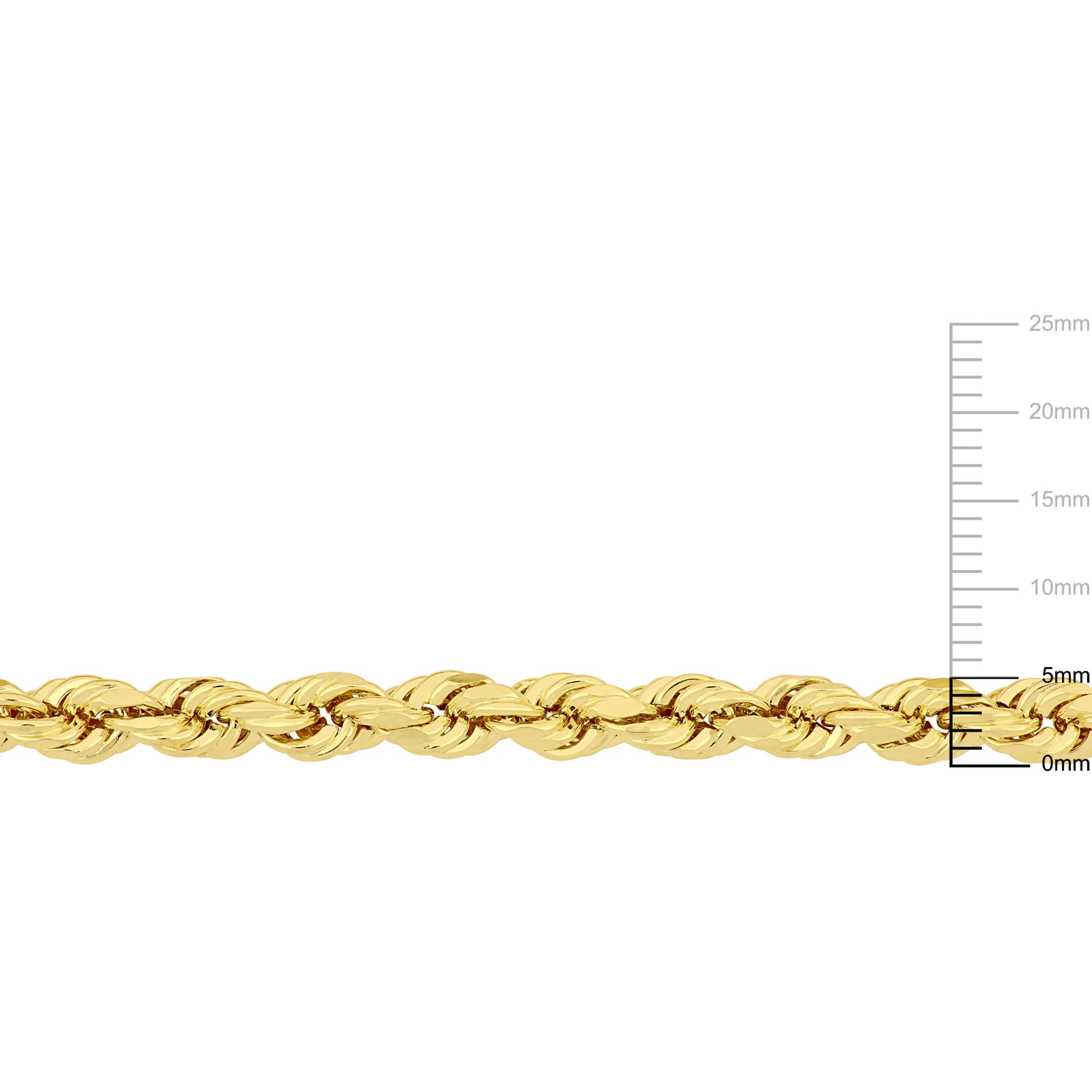 2-Pc Set of Mens Rope Chain Necklace and Bracelet in 10K Yellow Gold