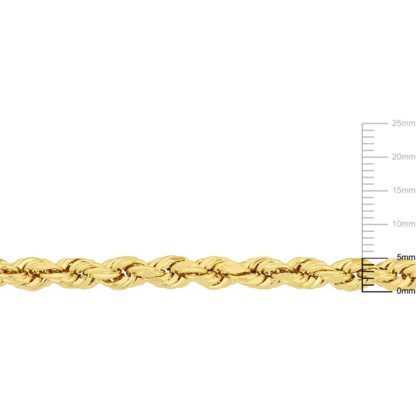 2-Pc Set of Mens Rope Chain Necklace and Bracelet in 10K Yellow Gold