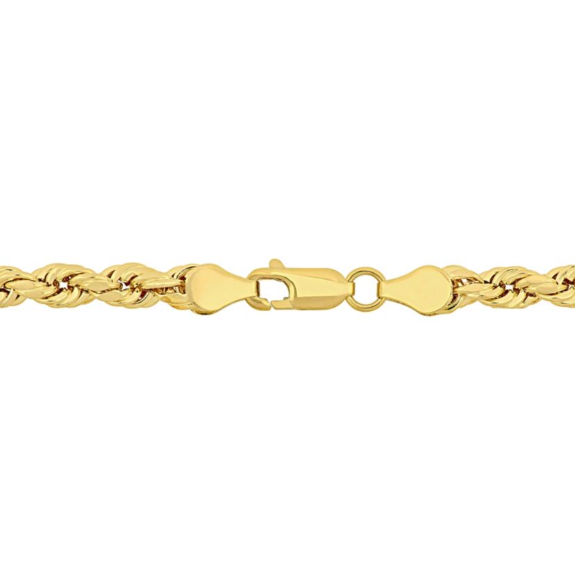 2-Pc Set of Mens Rope Chain Necklace and Bracelet in 10K Yellow Gold