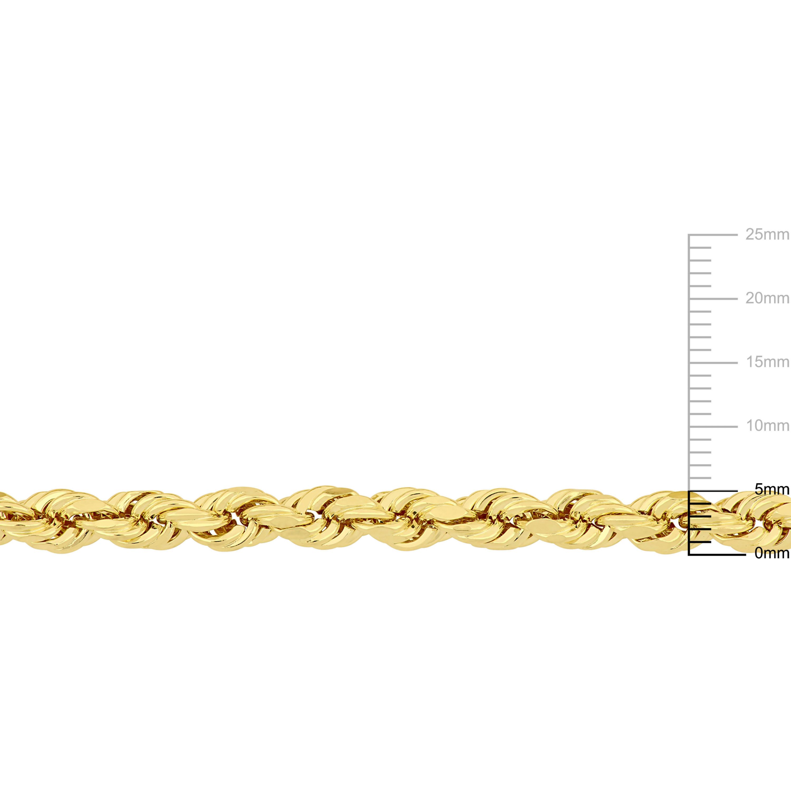 2-Pc Set of Mens Rope Chain Necklace and Bracelet in 10K Yellow Gold