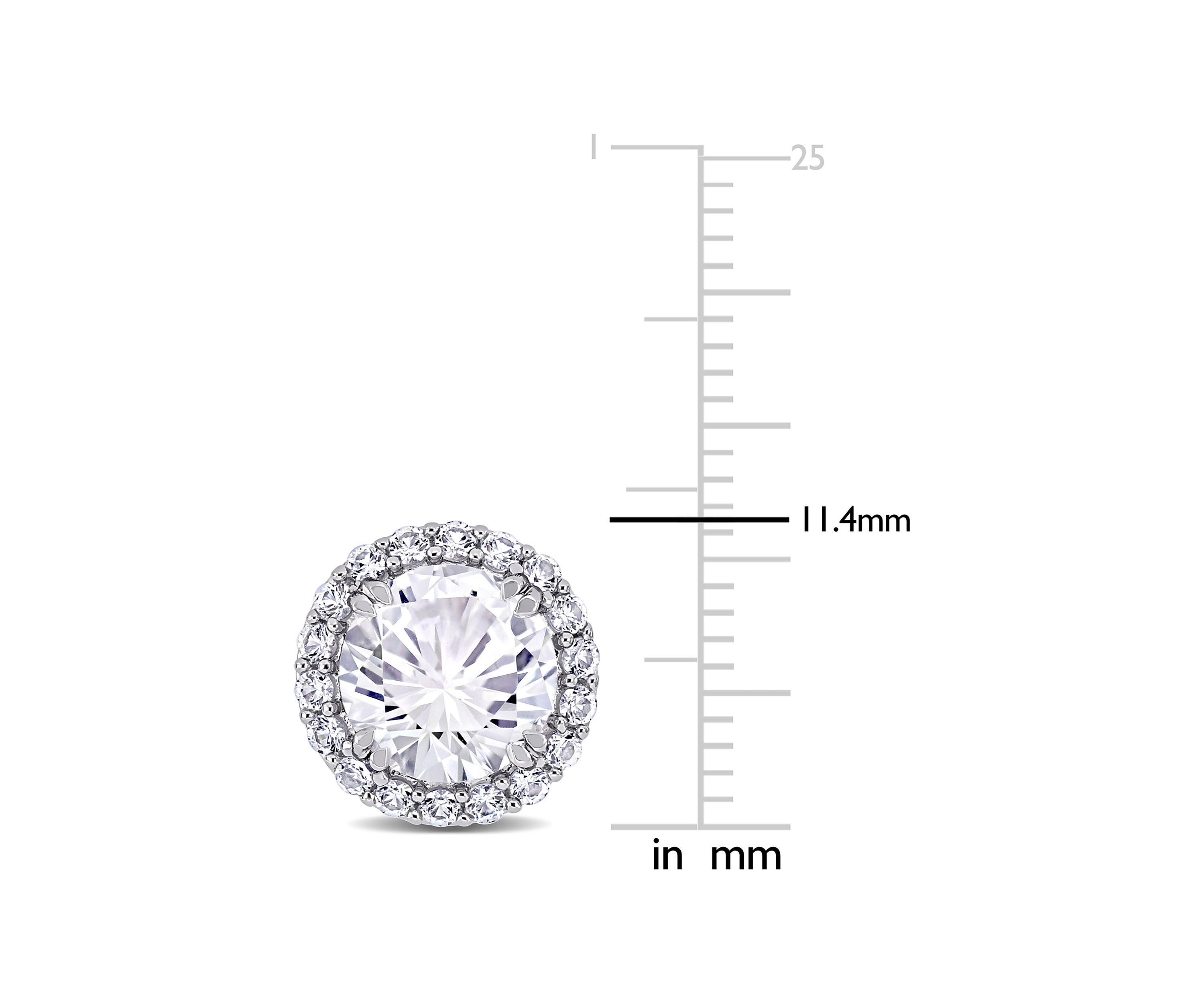 Lab Created 5.12 ct. t.w. Created White Sapphire Halo Stud Earrings in Sterling Silver