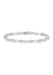 Lab Created 13.8 ct. t.w.  Created White Sapphire Bracelet in Sterling Silver