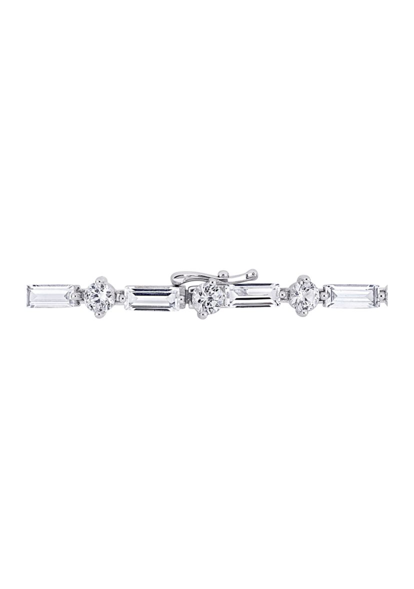 Lab Created 13.8 ct. t.w.  Created White Sapphire Bracelet in Sterling Silver