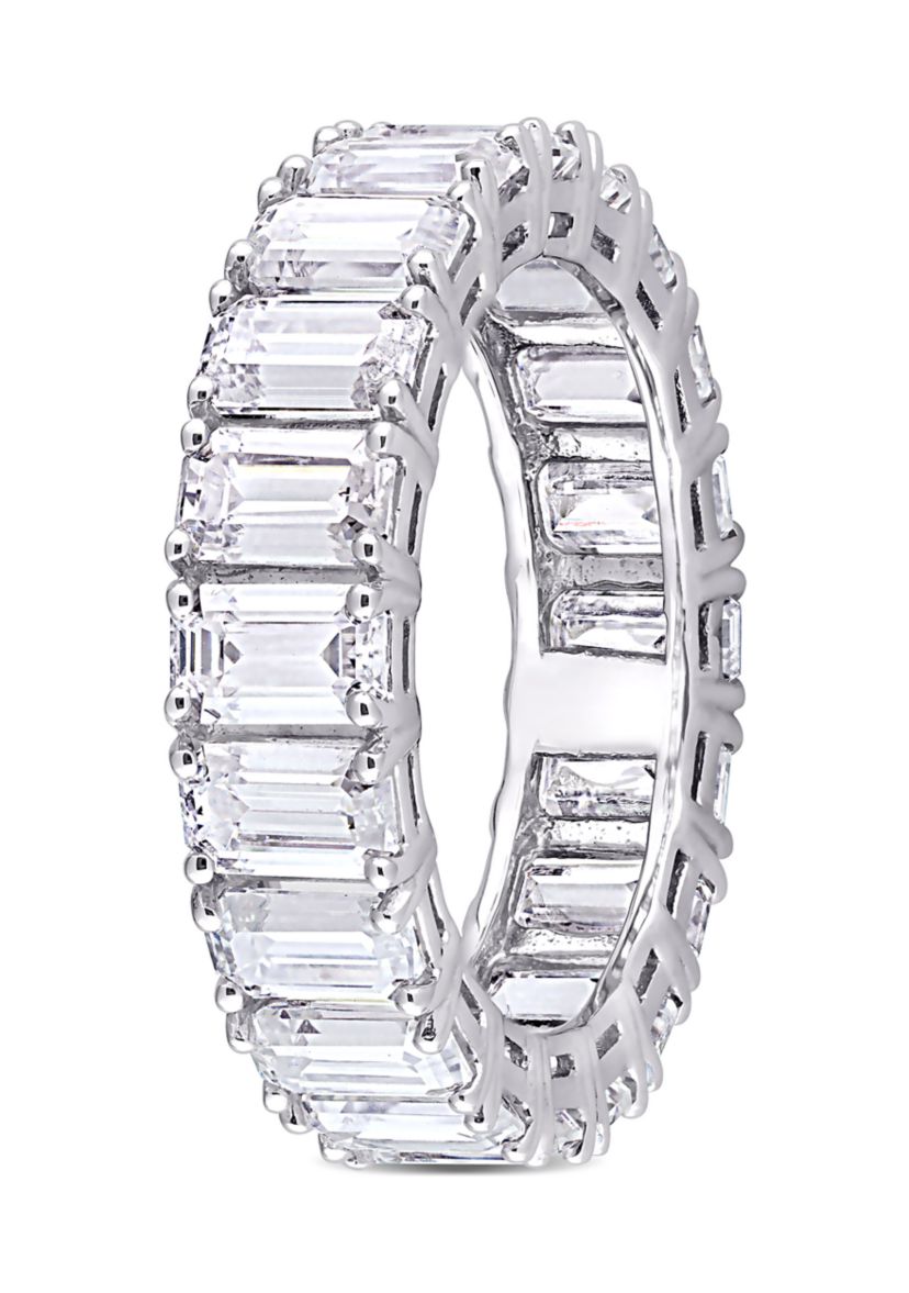6 ct. t.w. Created Moissanite Emerald Cut Eternity Ring in 14k White Gold