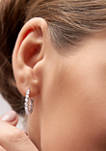 1.25 ct. t.w. Created Moissanite Hoop Earrings in Sterling Silver