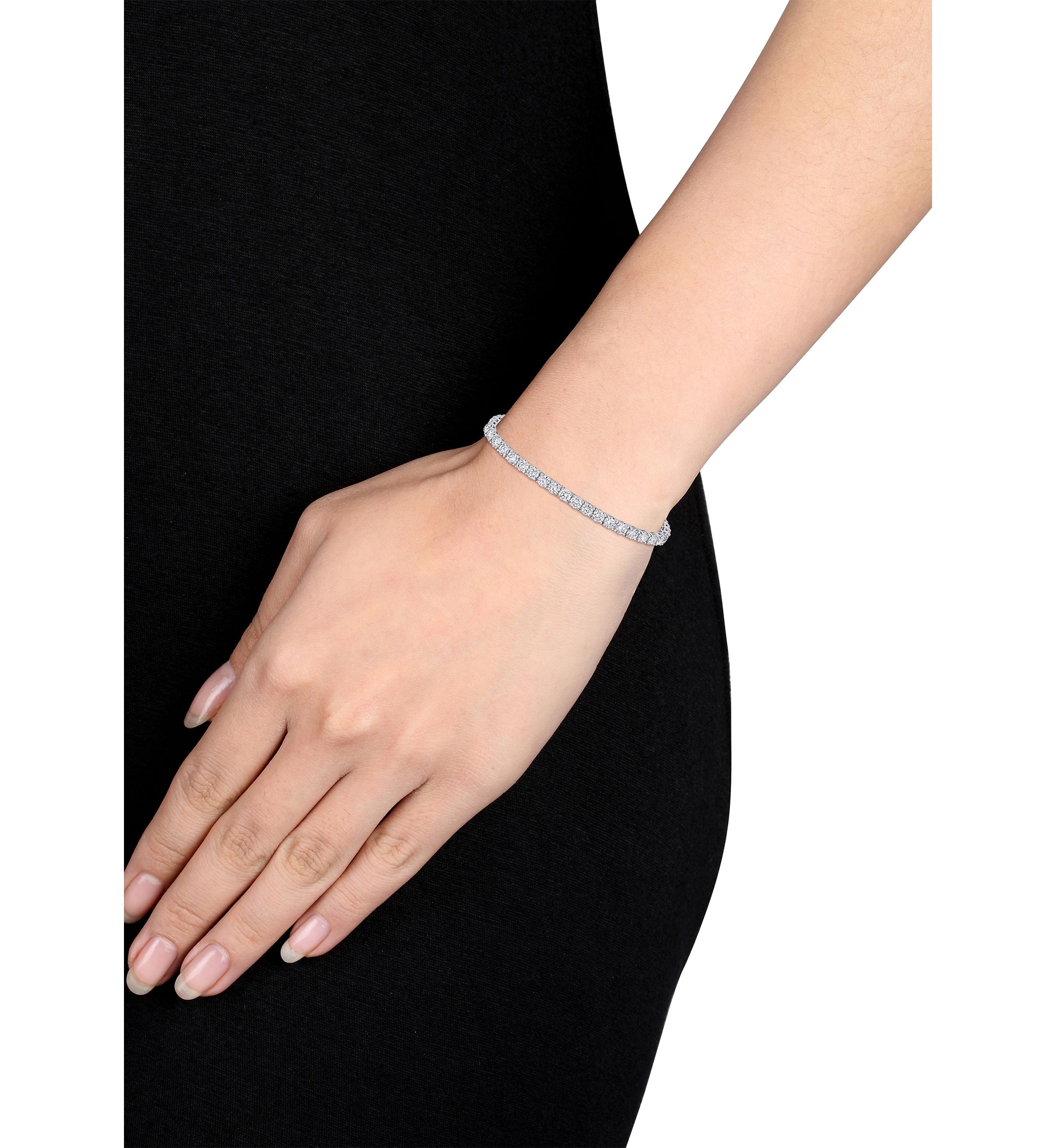 9.5 ct. t.w. Created Moissanite Tennis Bracelet in Sterling Silver
