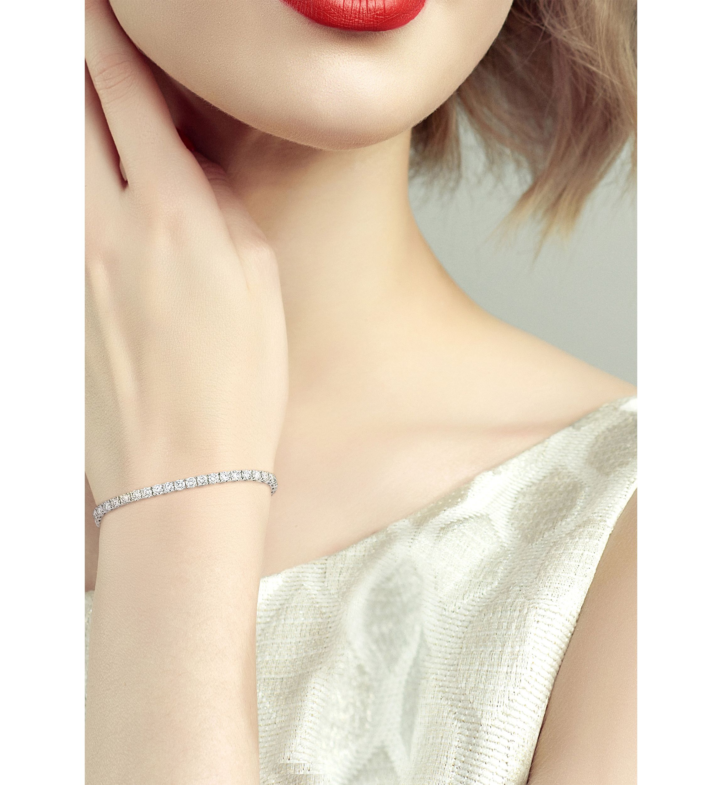 9.5 ct. t.w. Created Moissanite Tennis Bracelet in Sterling Silver