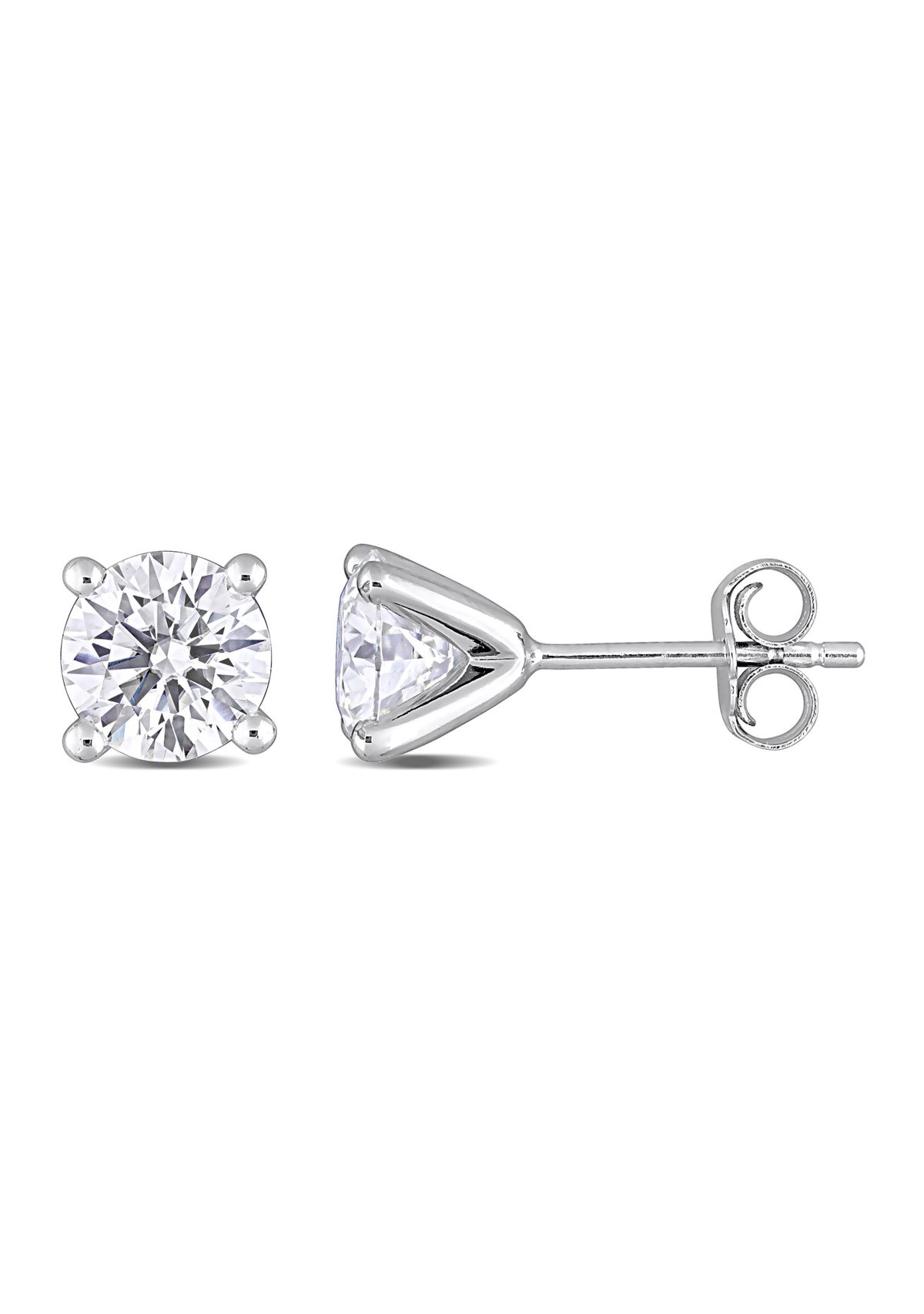 2 ct. t.w. Created Moissanite Solitaire Stud Earrings in Sterling Silver