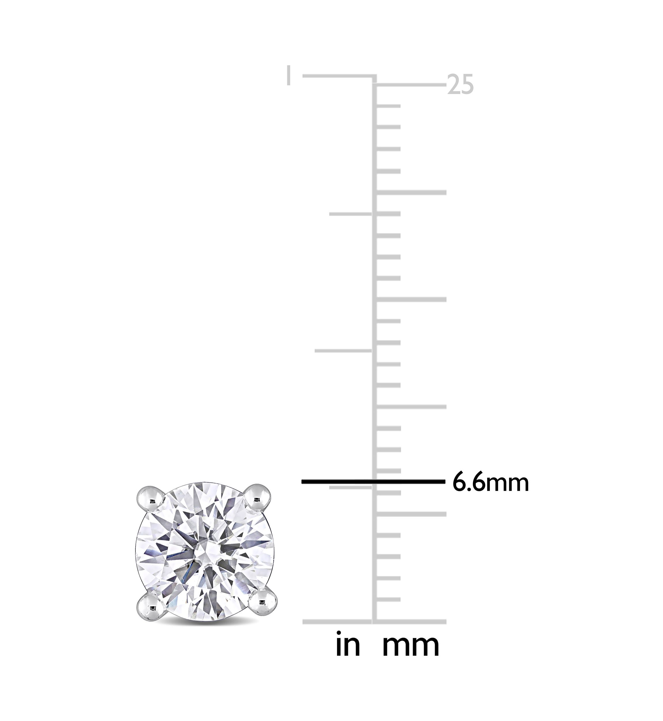 2 ct. t.w. Created Moissanite Solitaire Stud Earrings in Sterling Silver