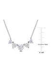 2.5 ct. t.w. Created Moissanite Multi-Heart Necklace in Sterling Silver