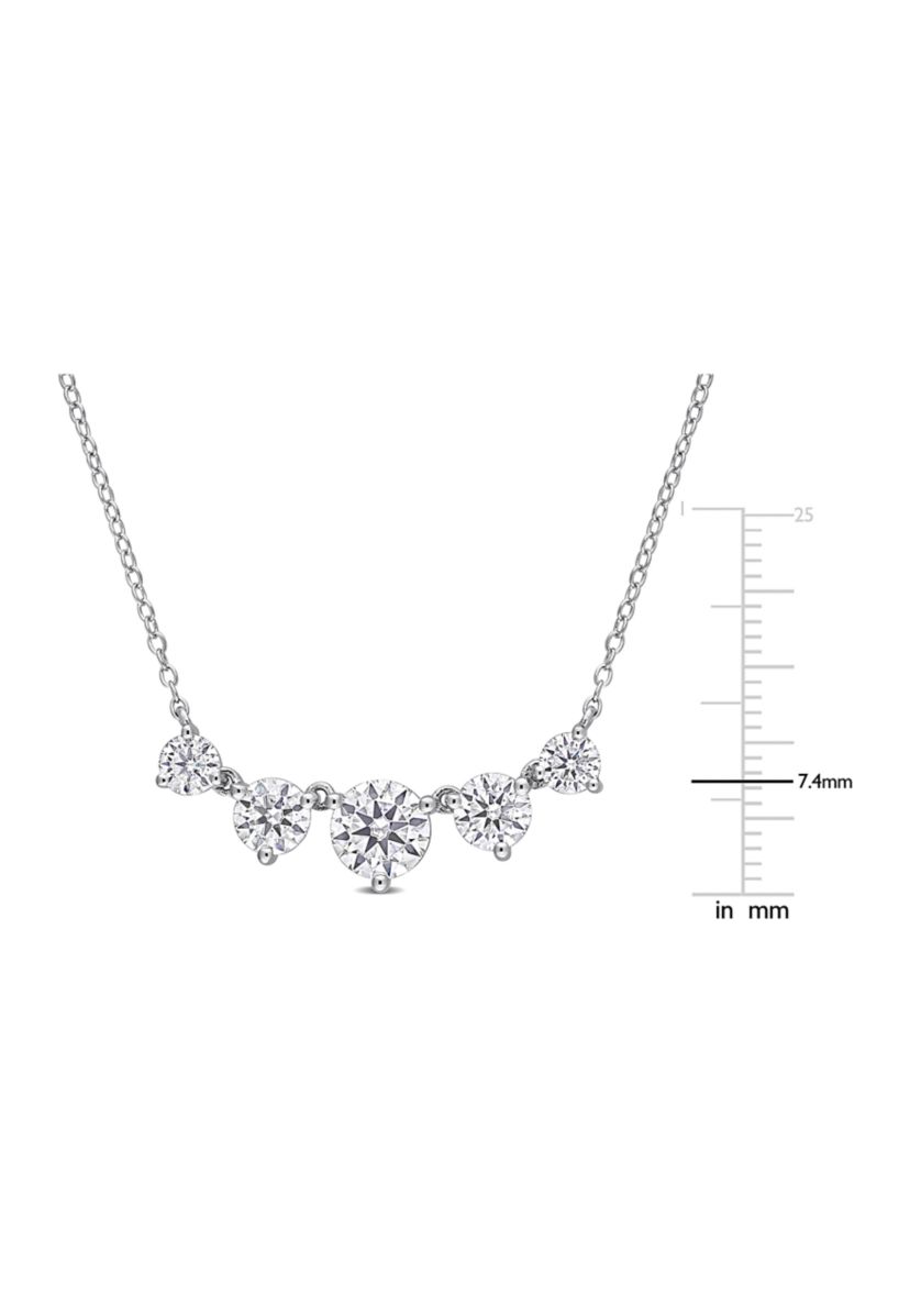 2.5 ct. t.w. Created Moissanite Heart Necklace in Sterling Silver