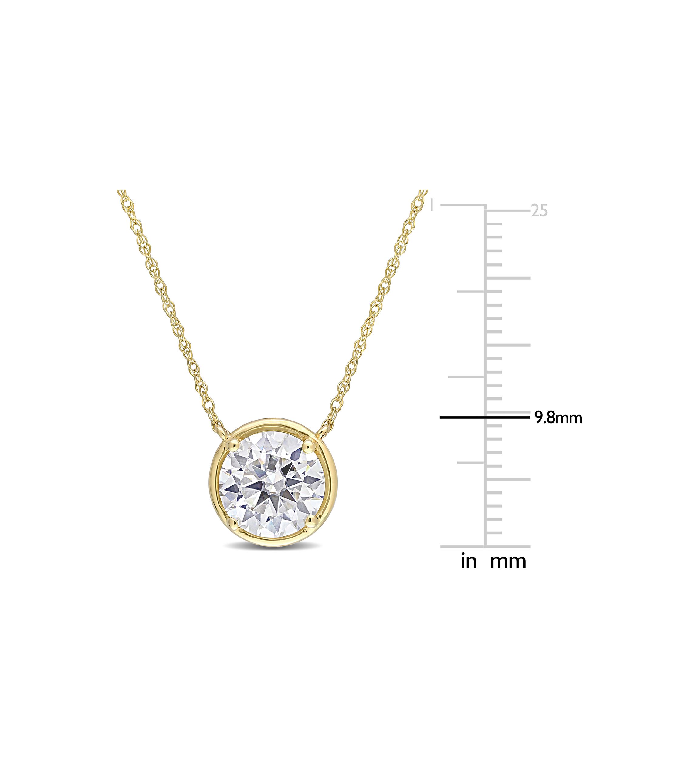 2 ct. t.w. Created Moissanite Circular Necklace in 10k Yellow Gold