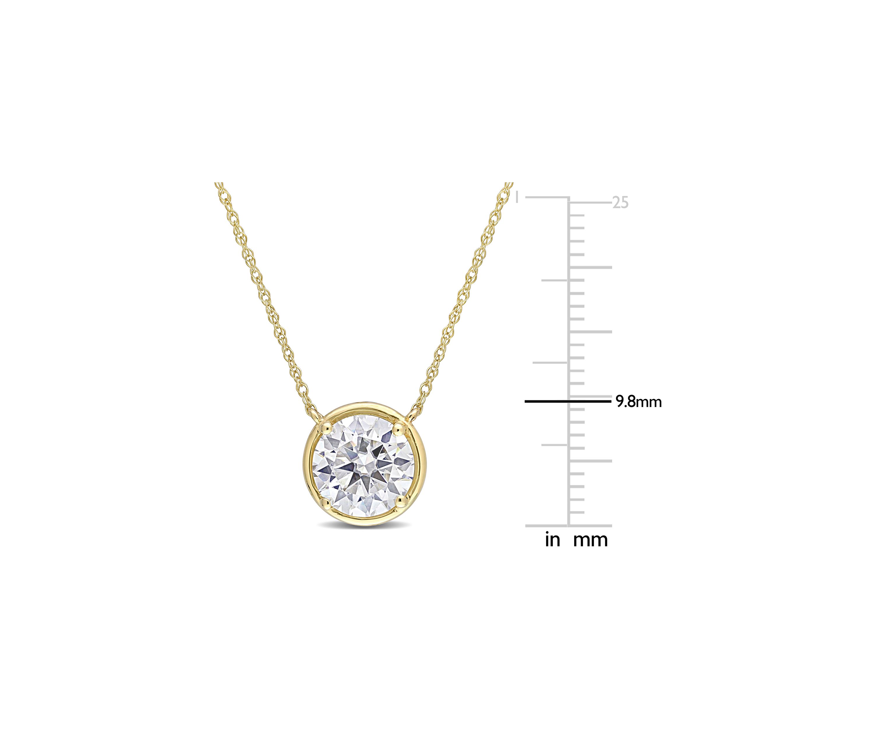 2 ct. t.w. Created Moissanite Circular Necklace in 10k Yellow Gold
