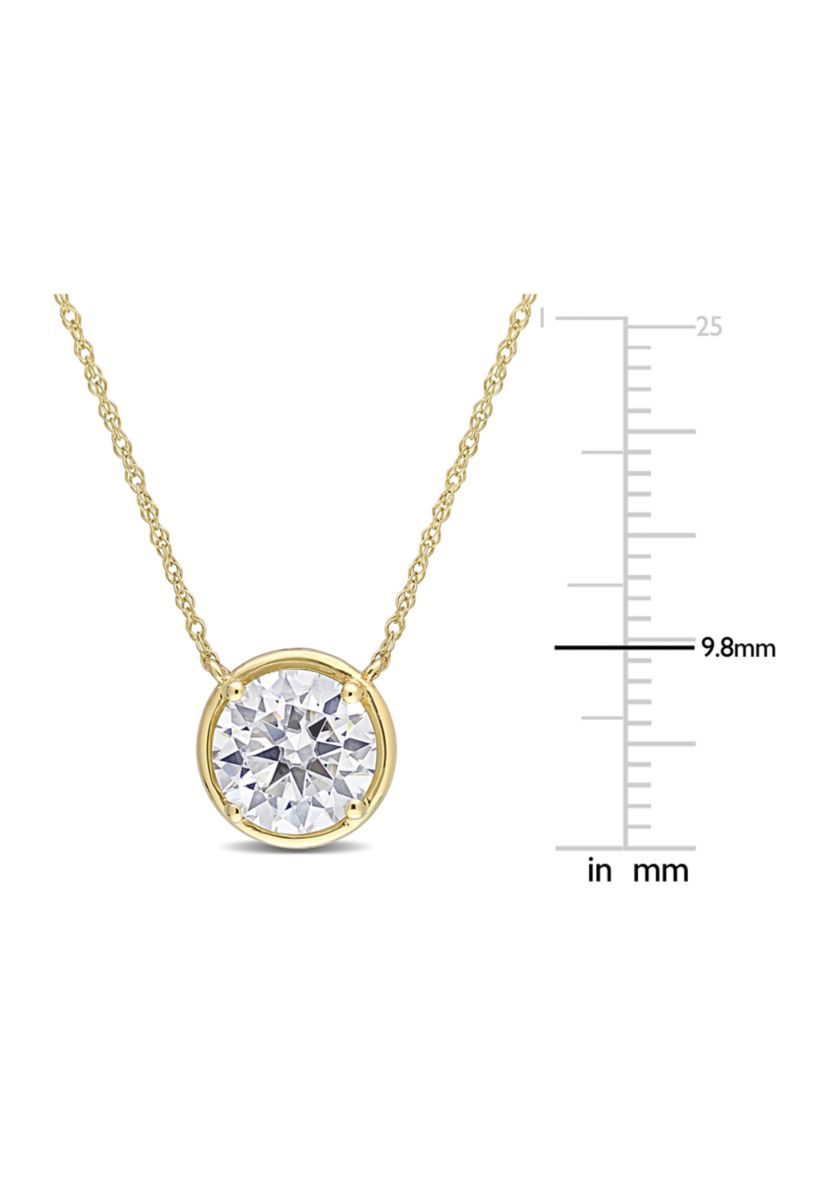 2 ct. t.w. Created Moissanite Circular Necklace in 10k Yellow Gold
