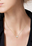 2 ct. t.w. Created Moissanite Circular Necklace in 10k Yellow Gold