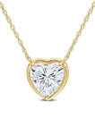 2 ct. t.w. Created Moissanite Heart Necklace in 10k Yellow Gold