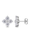 3 ct. t.w. Created Moissanite Floral Stud Earrings in Sterling Silver