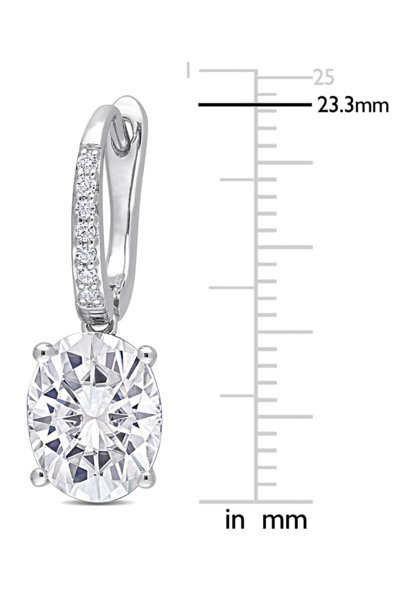 5.2 ct. t.w. Created Moissanite Oval Earrings in Sterling Silver