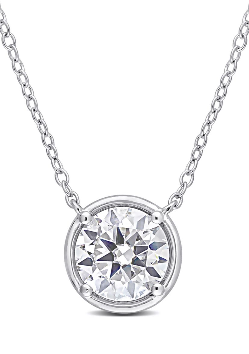 1.8 ct. t.w. Created Moissanite Necklace in Sterling Silver