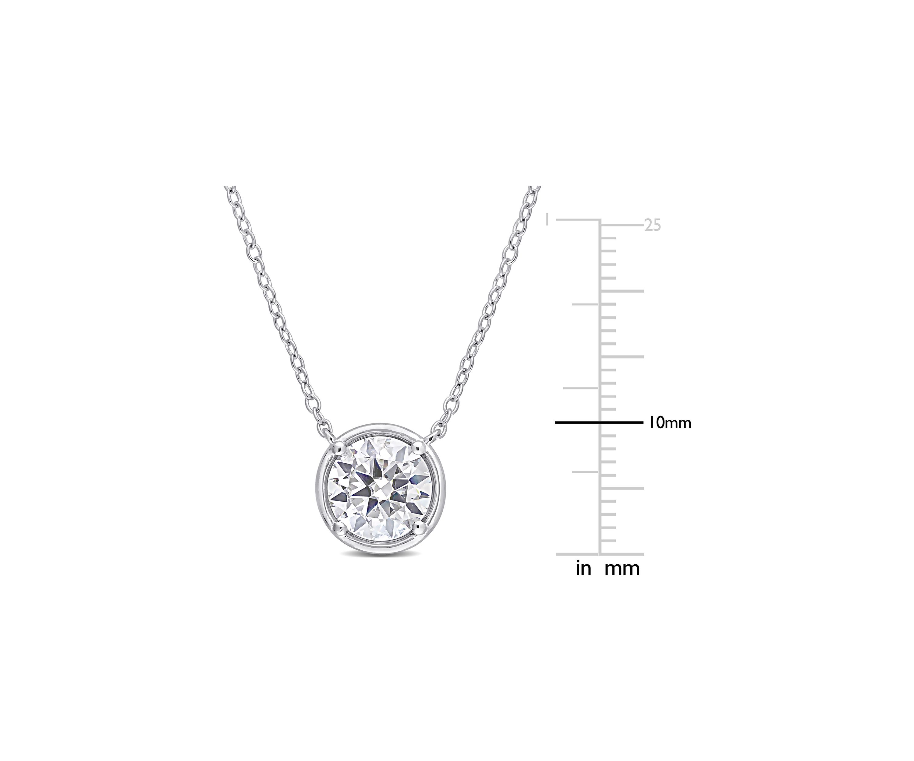 1.8 ct. t.w. Created Moissanite Necklace in Sterling Silver