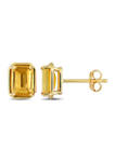 2.25 ct. t.w. Citrine Octagon Stud Earrings in 14k Yellow Gold