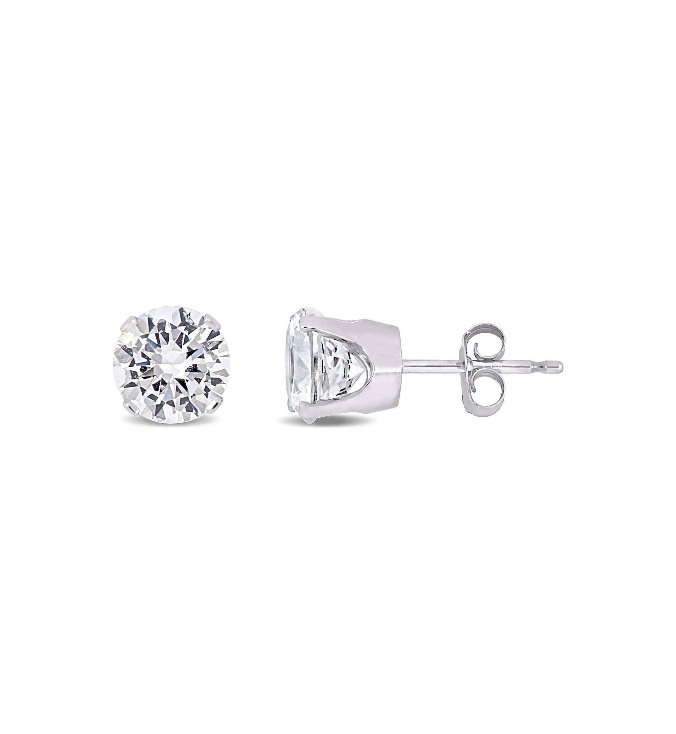 Lab Created 2.6 CT TGW Created White Sapphire Stud Earrings in 10k White Gold