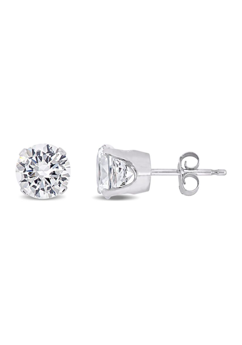 Lab Created 2.6 CT TGW Created White Sapphire Stud Earrings in 10k White Gold
