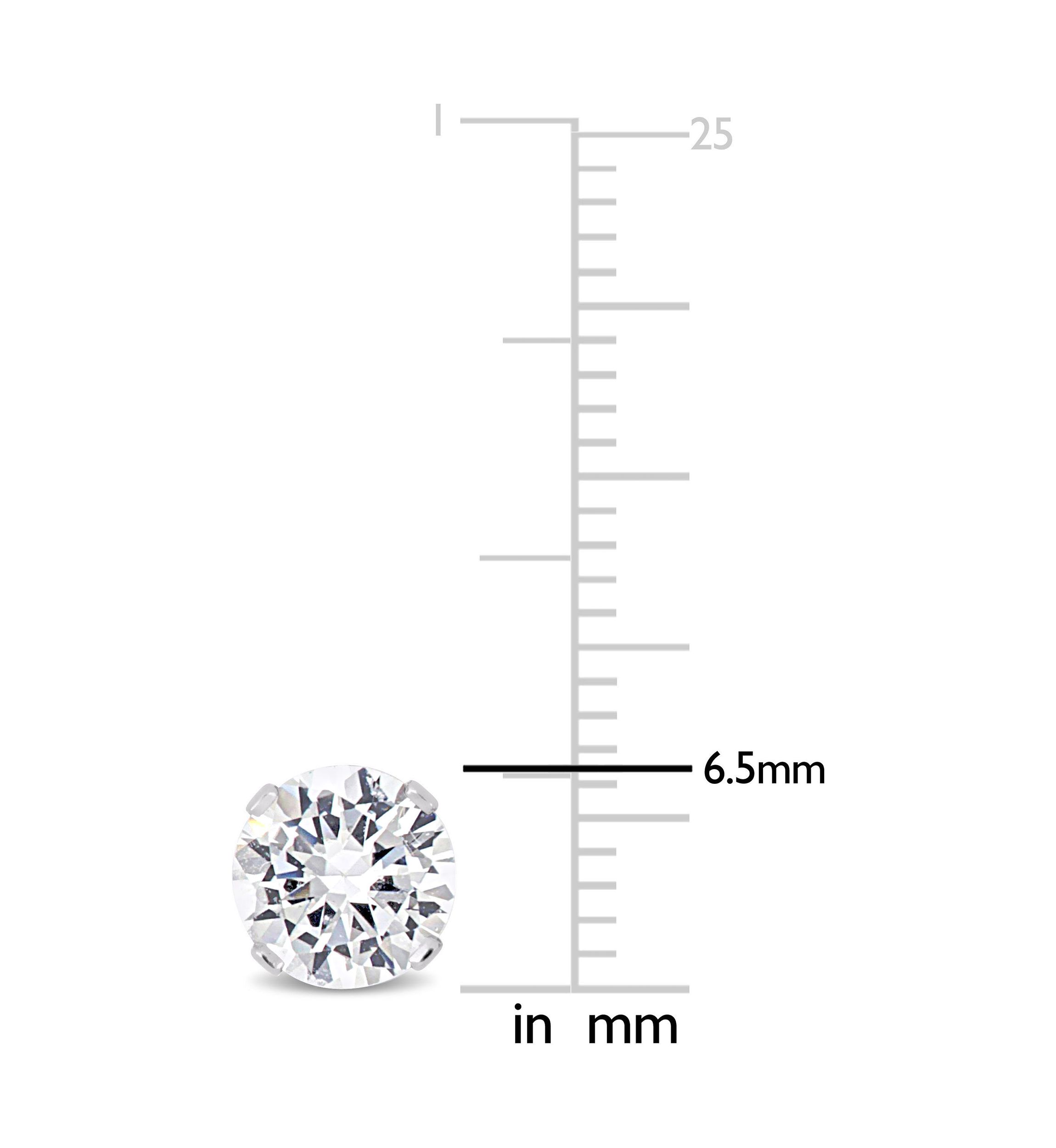 Lab Created 2.6 CT TGW Created White Sapphire Stud Earrings in 10k White Gold