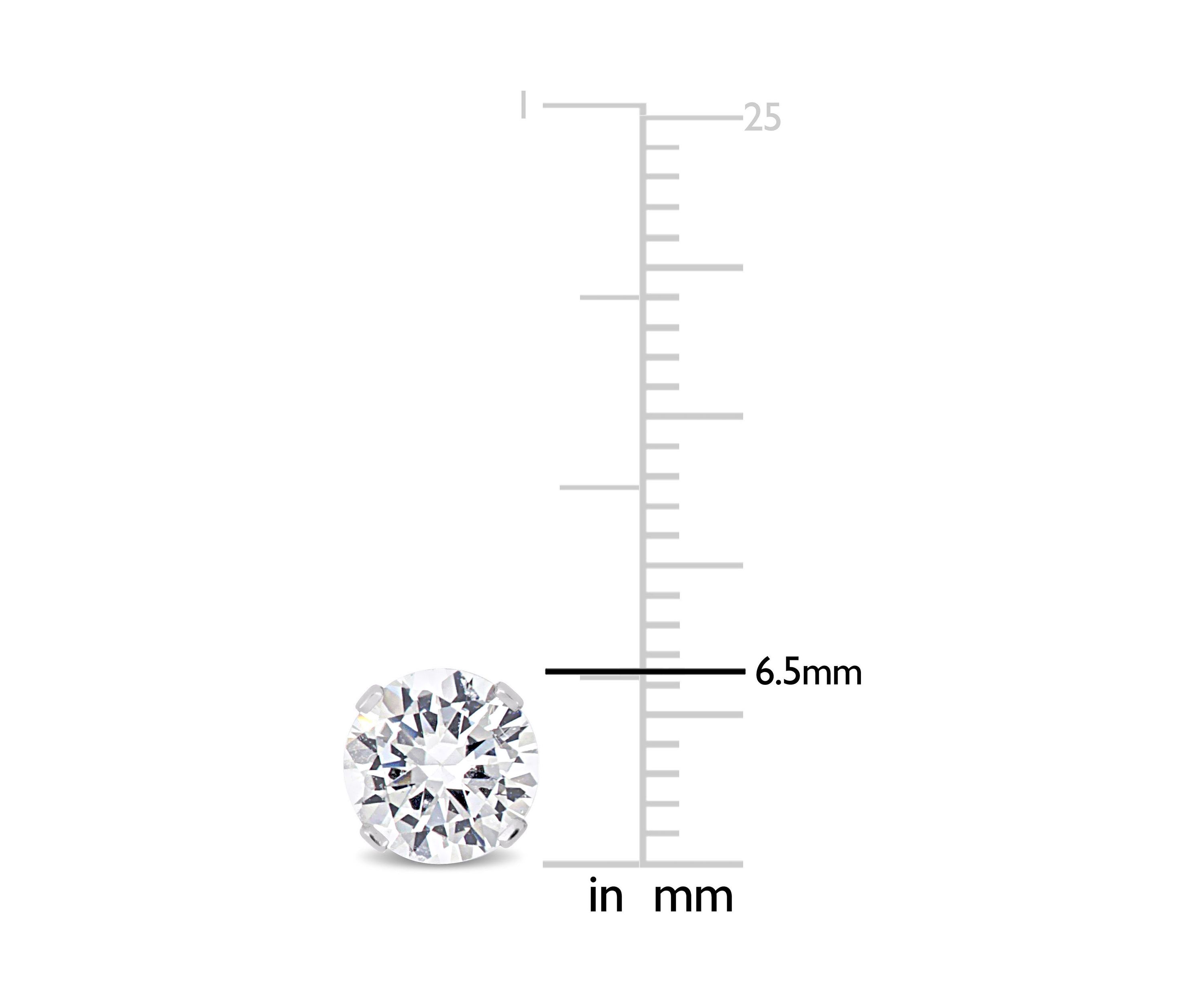 Lab Created 2.6 CT TGW Created White Sapphire Stud Earrings in 10k White Gold