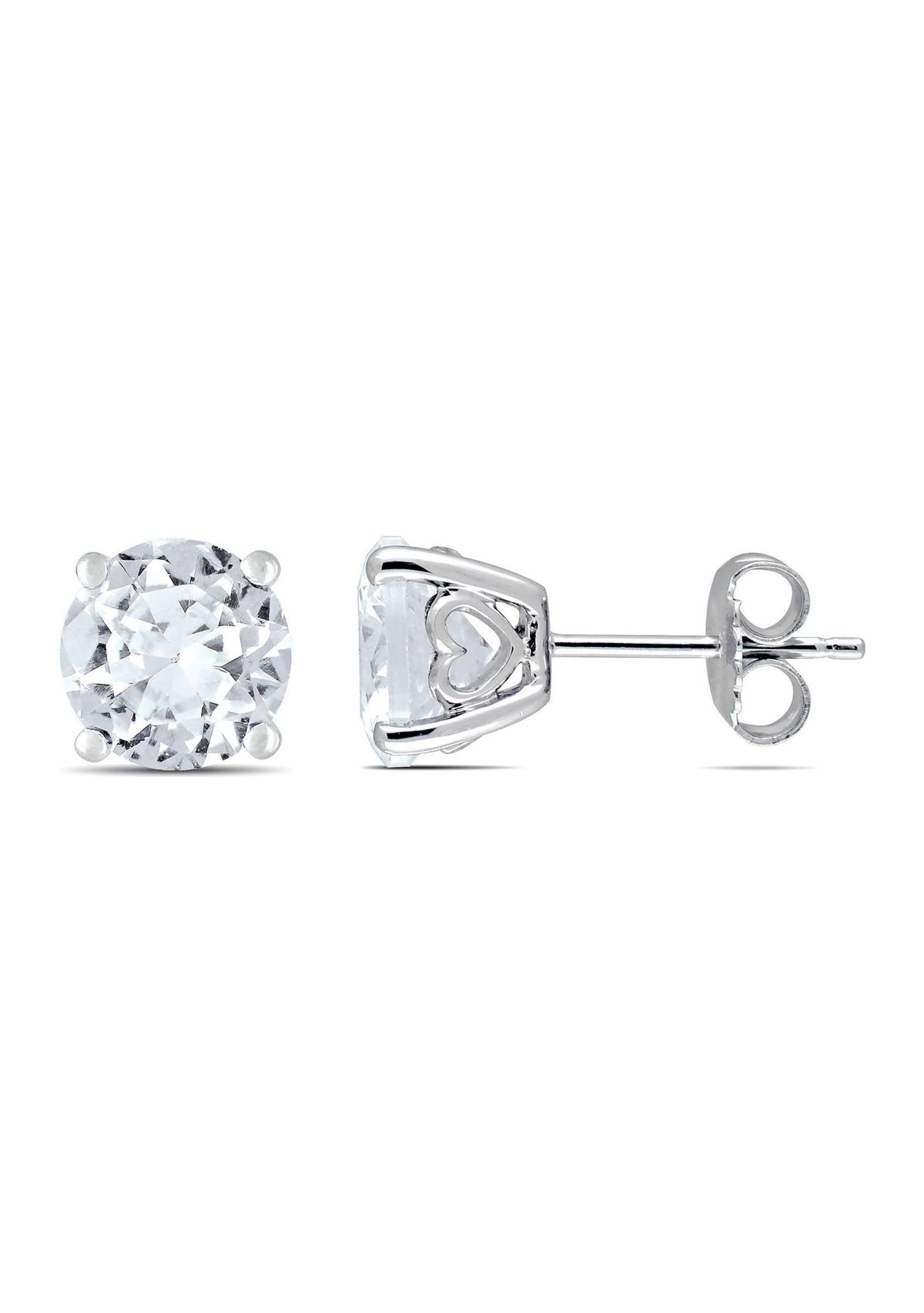 Lab Created 4.8 CT TGW Created White Sapphire Stud Earrings in Sterling Silver