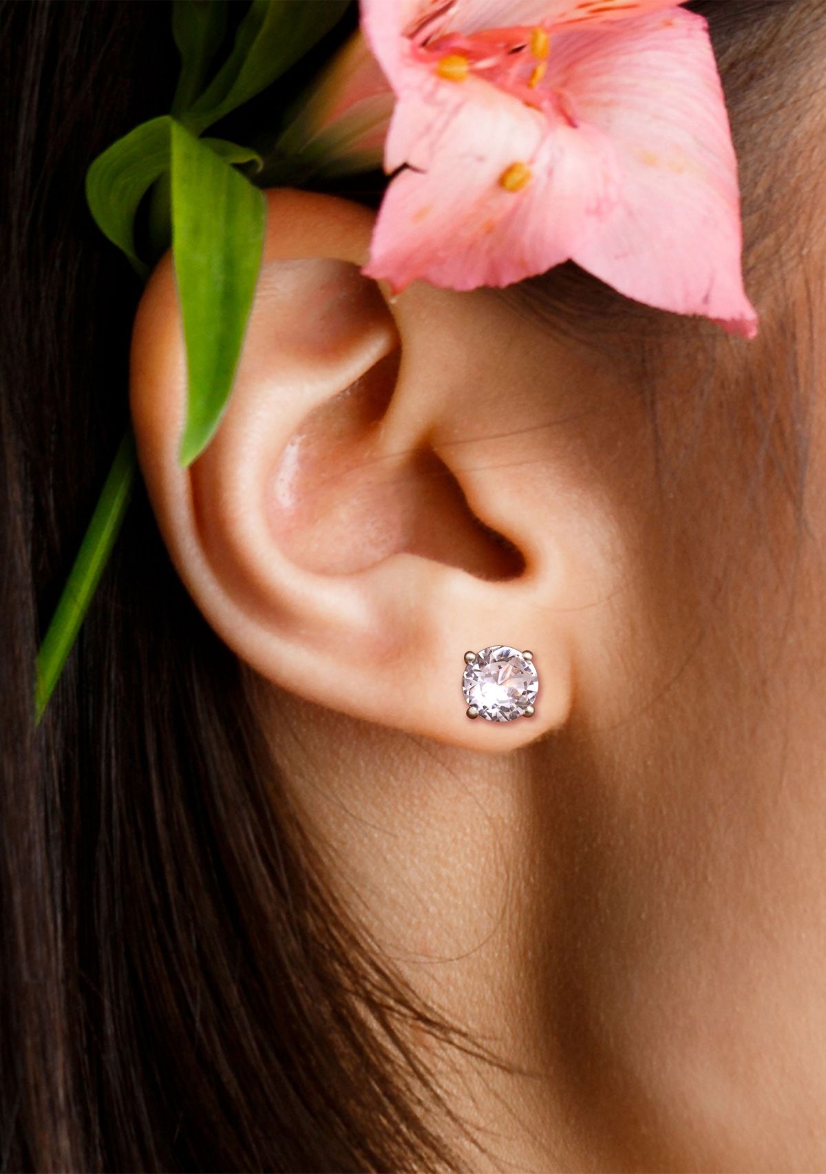 Lab Created 4.8 CT TGW Created White Sapphire Stud Earrings in Sterling Silver