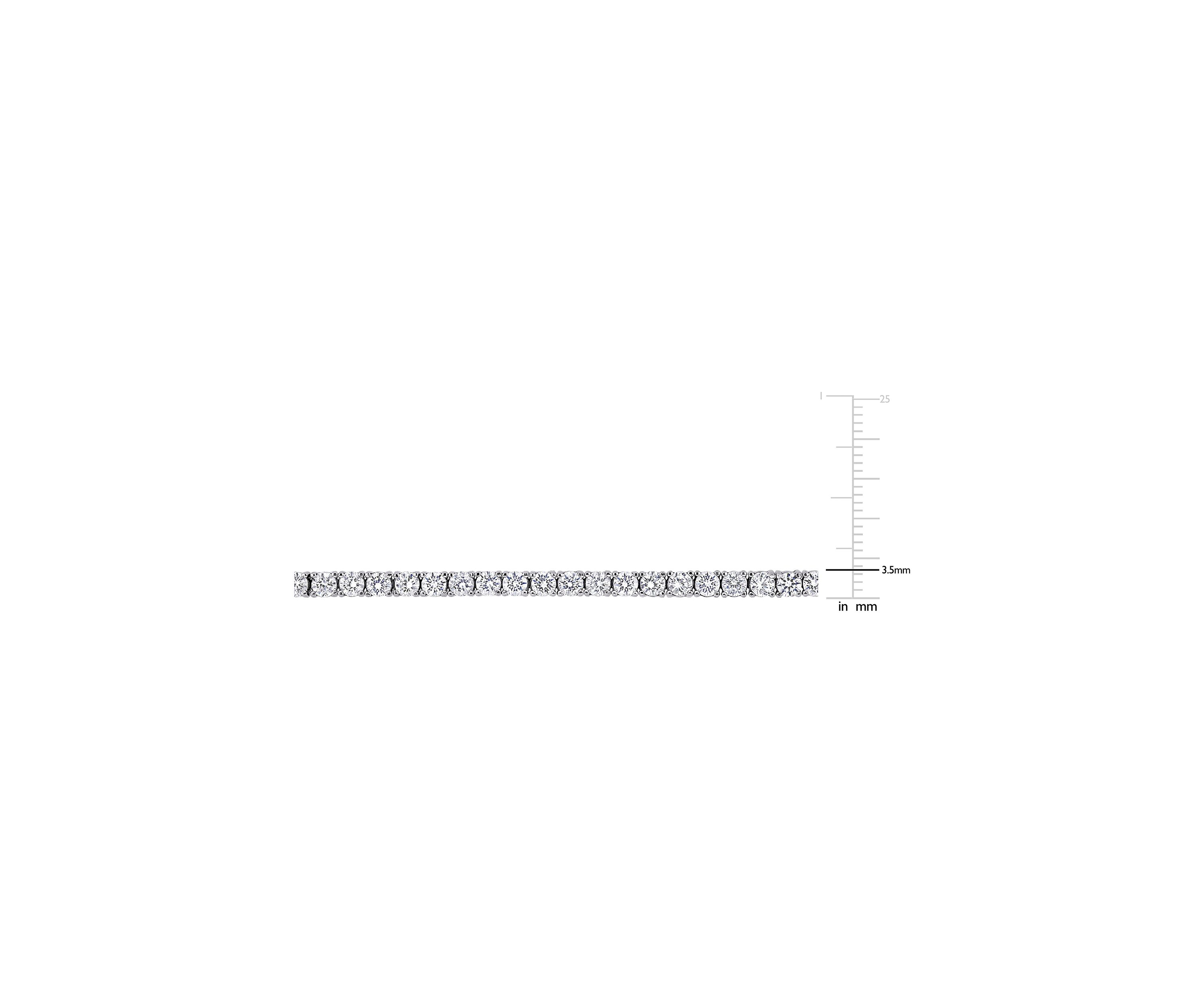 Lab Created 8.25 CT TGW Created White Sapphire Tennis Bracelet in Sterling Silver