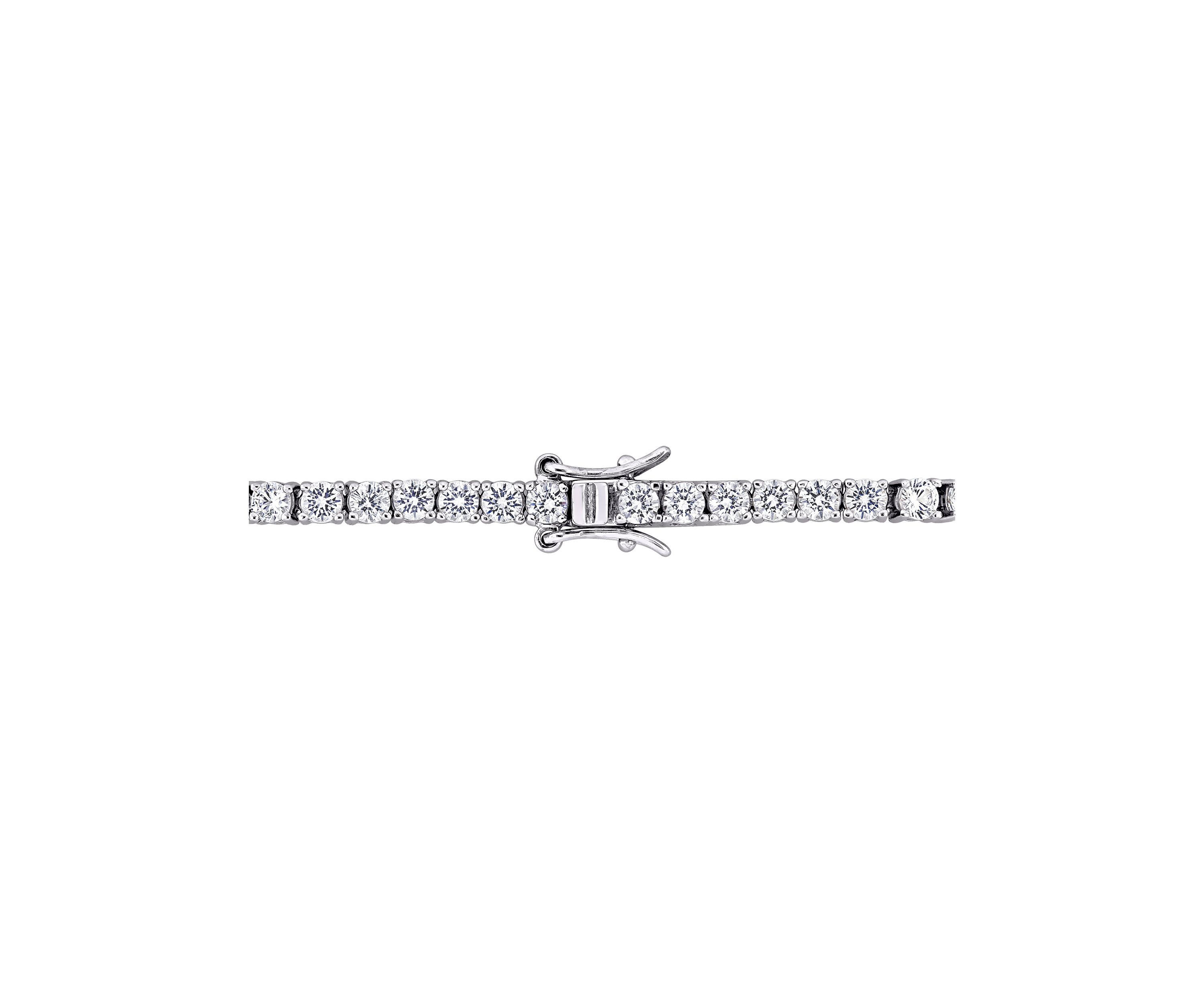 Lab Created 8.25 CT TGW Created White Sapphire Tennis Bracelet in Sterling Silver