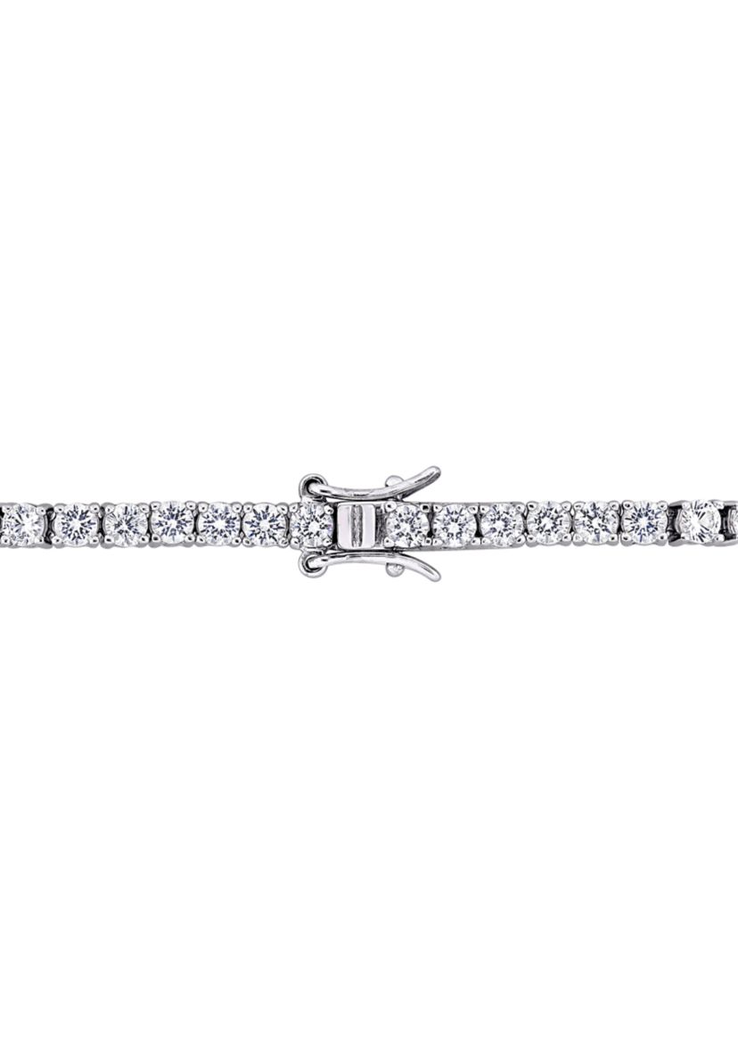 Lab Created 8.25 CT TGW Created White Sapphire Tennis Bracelet in Sterling Silver