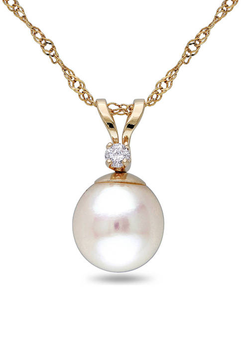 Belk & Co. Cultured Pearl and Diamond Accent